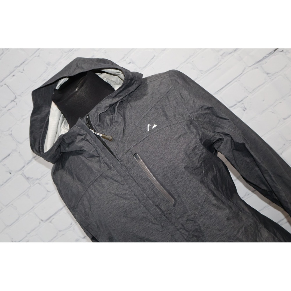 Paradox Rain Jacket Womens Large Gray Hooded Zip Up Waterproof Outdoor Shell